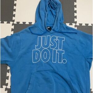 Blue Nike just do it hoodie, size xxl